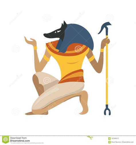 Anubis An Ancient Egyptian God Symbol Of Traditional