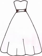 Dress Coloring Pages Wedding Clipart Easy Drawing Outline Template Cut Blank Paper Dresses Clip Designs Clothes Printable Purple Cliparts Sketches sketch template