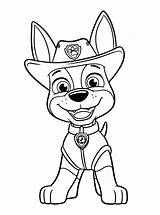 Patrol Paw Tracker Coloring Pages Print Printable Getcolorings Color sketch template