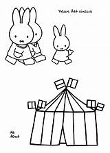 Miffy Coloring Nijntje Pages Gif Circus Kleurplaten 2500 Coloringpages1001 sketch template