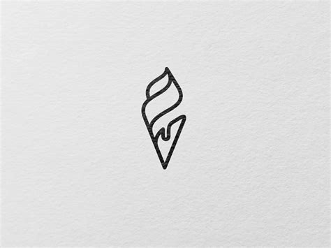 simple ice cream logo design  matteomueller  dribbble