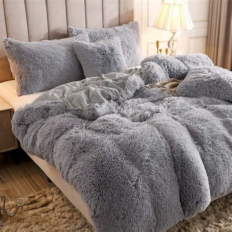 experienced mommy grey fluffy bedding