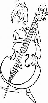 String Violin Drawing Coloring Family Cartoon Getdrawings Simple sketch template