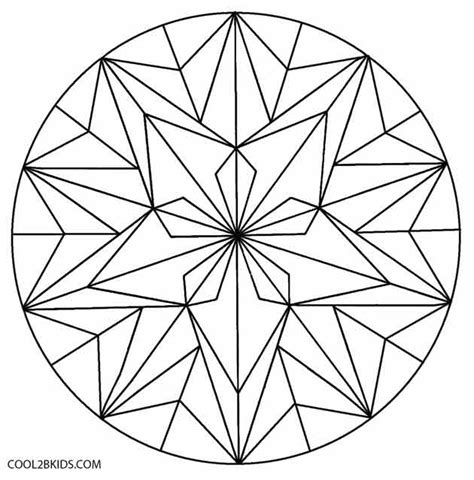 printable kaleidoscope coloring pages  kids coolbkids