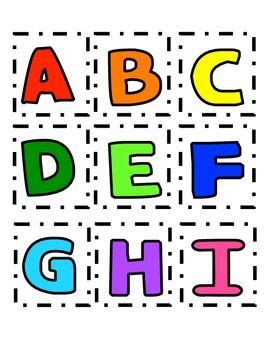 alphabet letter cards  color  black  white   great