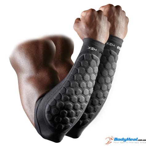 mcdavid hex pad forearm support recovery padded arm sleeves  pair black xs ebay