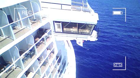drone flies   cruise ship youtube