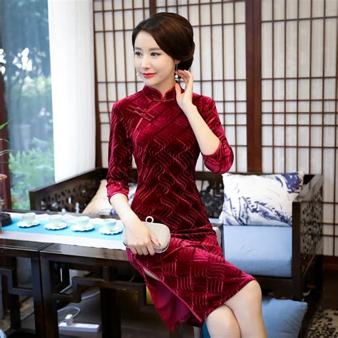 buy 2018 chinese qipao clothes women s satin cheongsam