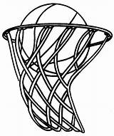 Hoop Basketball Coloring sketch template