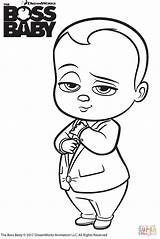 Coloring Boss Baby Pages Printable Print sketch template