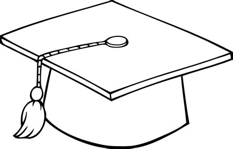graduation cap outline clipart