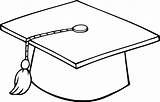 Graduation Cap Coloring Printable Clipart Sheet Outline Point Pages Printables sketch template