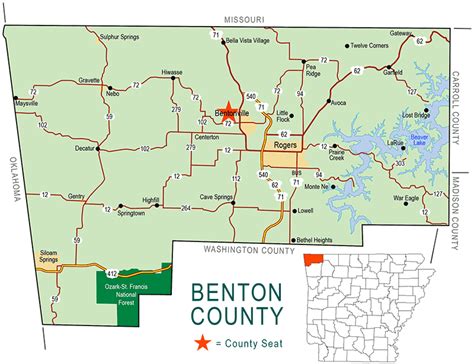 zz benton county map encyclopedia  arkansas