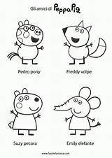 Coloring Peppa Pig Friends Pages Printable 2503 Print sketch template