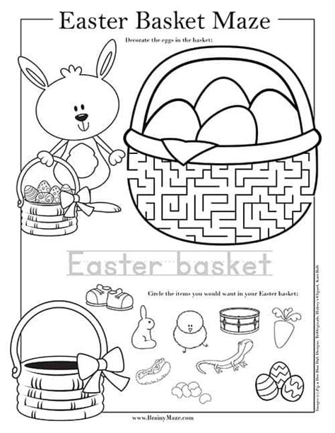 easter mazes  kids  fun educational mazes including easter