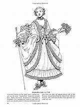 Coloring Book Fashion Baroque Rococo French Choose Board Dover Fashions Visit sketch template