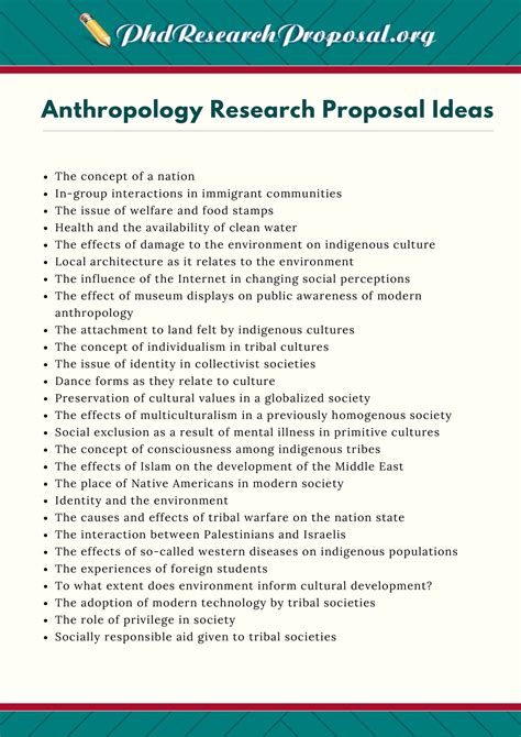 anthropology research proposal topics listpdf docdroid