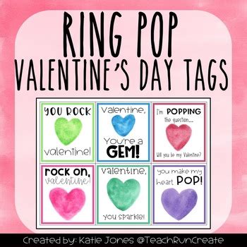 ring pop valentine  printable  printable templates