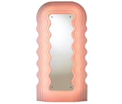 wavy pink mirror in the ultrafragola style etsy