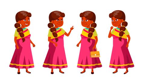indian grandmother illustrations royalty free vector graphics and clip