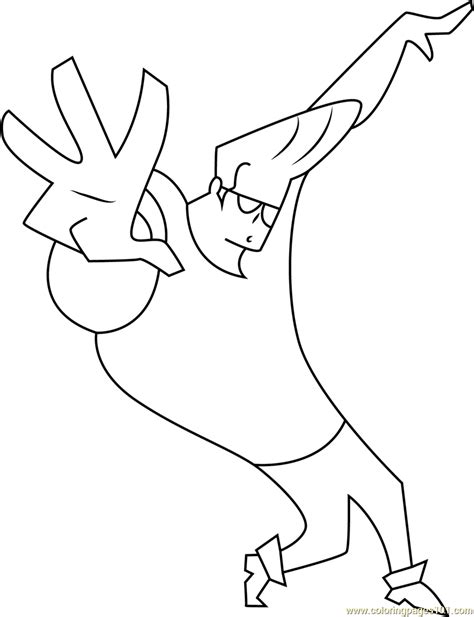 johnny bravo pose coloring page  johnny bravo coloring pages