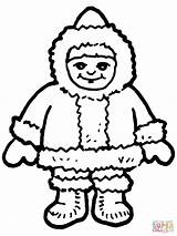 Inuit Eskimos Eskimo Ausmalbild Iglu Disegni Junge Bambini Ausdrucken Kostenlos Süßer Supercoloring Susser sketch template