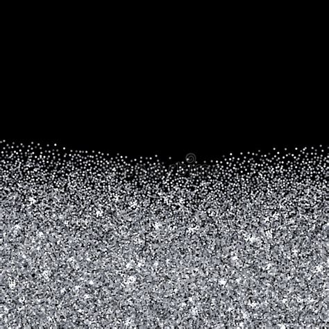 silver glitter textured border stock vector illustration