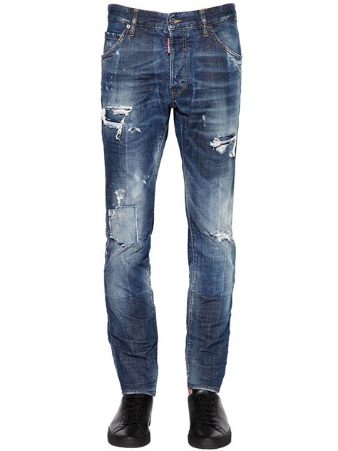 Lyst Dsquared² 16 5cm Cool Guy Distressed Denim Jeans In Blue For Men