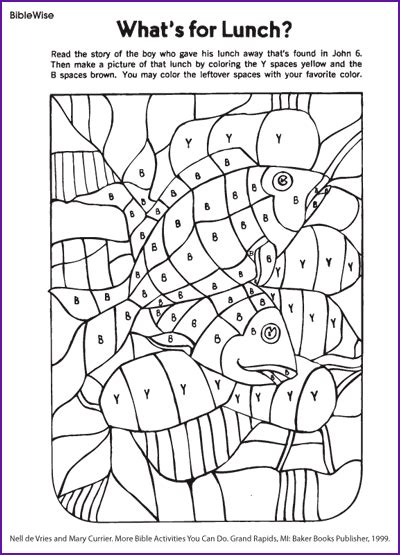 loaves   fish coloring page