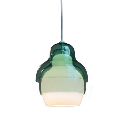 Blue Green Layered Glass Ceiling Pendant Lighting And