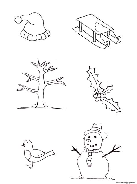 winter  kids freea coloring pages printable