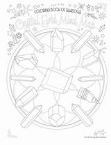 Witch Wiccan Shadows sketch template