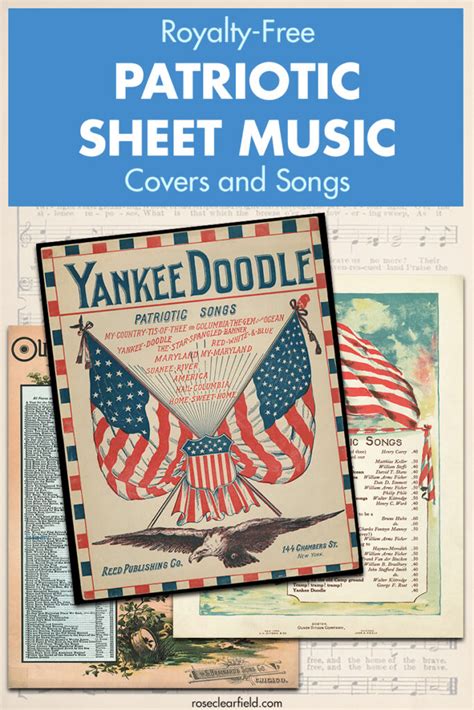 royalty  patriotic sheet  covers  songs rose clearfield