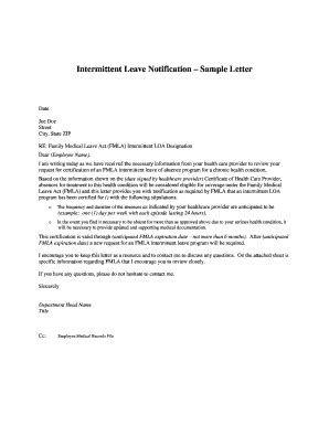 sample fmla letter  employer  family member airslate signnow