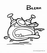 Coloring Pages Cyberchase Cartoon Color Character Kids Printable Characters Cow Buzz Sheets Back Chicken sketch template