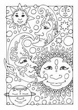 Mond Sterne Sonne Malvorlage sketch template
