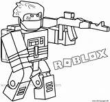 Coloring Roblox Pages Printable Weapon Backpac Bandit Print sketch template