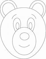 Bear Mask Face Coloring Printable Kids Pages Masks Polar Drawing Faces Template Print Panda Color Animal Templates Colouring Printables Worksheet sketch template