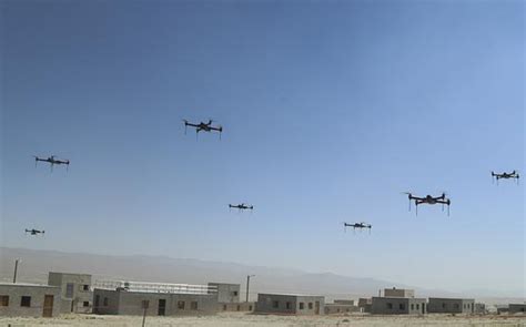 swarm  drones test capabilities   battle exercise  national training center