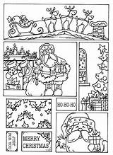 Coloring Christmas Pages Merry Santa Artikel Kerst Van sketch template