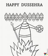Dussehra Festivals Dasara Baisakhi Ravana Getdrawings Children sketch template