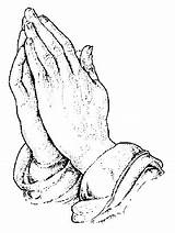 Coloring Praying Hands Clipartmonk Hand sketch template