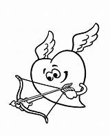Cupid Hartjes Topkleurplaat Clipartmag Sketches Coloringsun sketch template