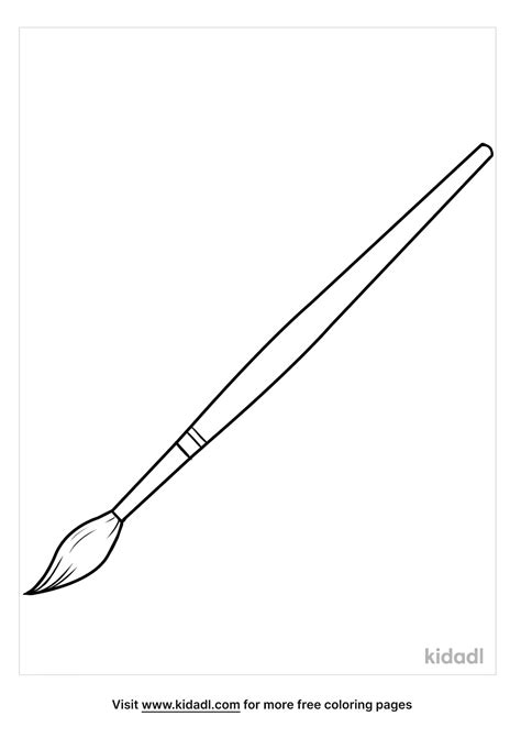 paintbrush coloring page coloring page printables kidadl