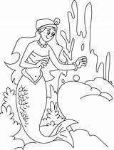 Merman Coloring Pages Template Mermaid sketch template