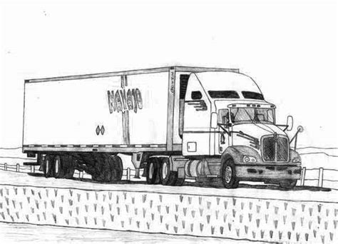 semi truck coloring sheet top   printable truck coloring pages