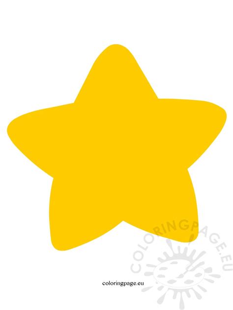 yellow star coloring page