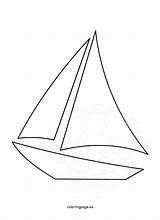 Sailboat Template Printable Pattern Coloring sketch template