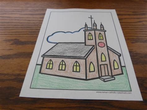 church coloring pages catholic churches cathedrals missions