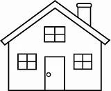 Garage Clipart House Outline Clip Cliparts Library sketch template